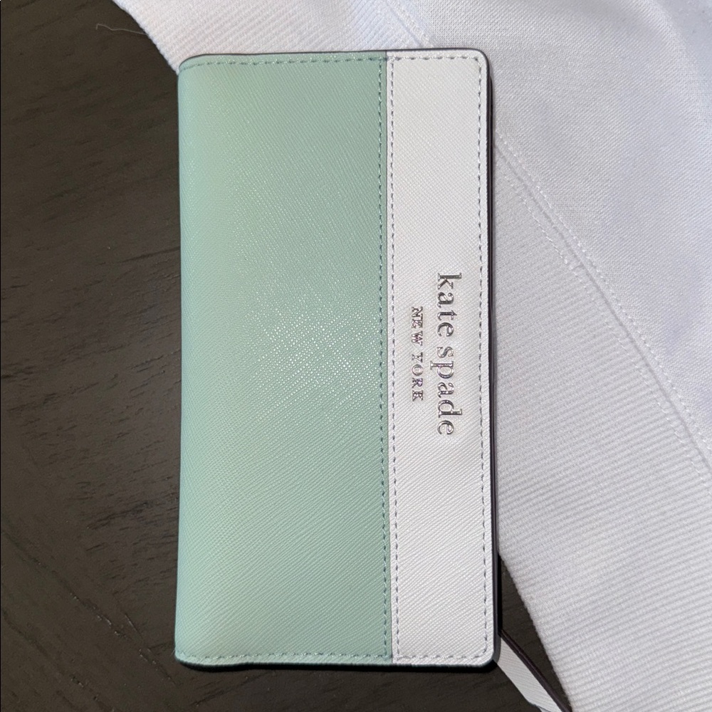 Kate Spade Pastel Green and White Wallet